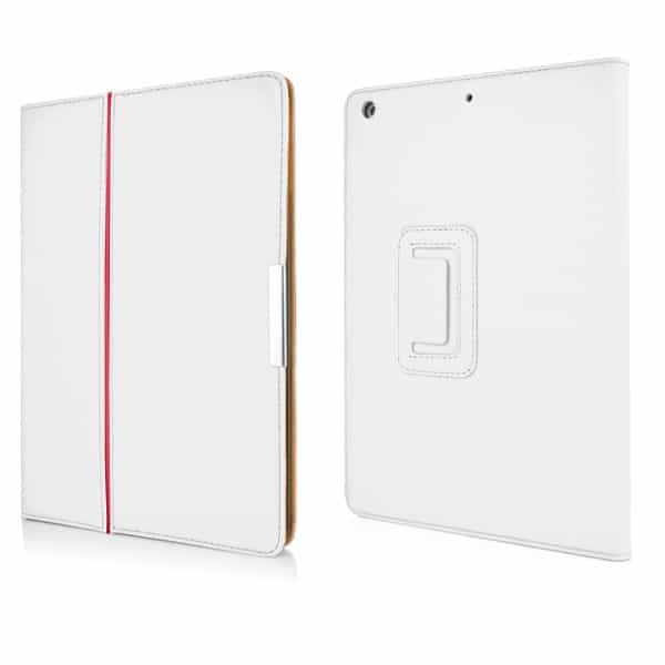 Ipad Air (ipad 5) (a1474, A1475, A1476) - Litchi Foldet Pu Læder Etui - Hvid