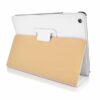 Ipad Air (ipad 5) (a1474, A1475, A1476) - Litchi Foldet Pu Læder Etui - Hvid