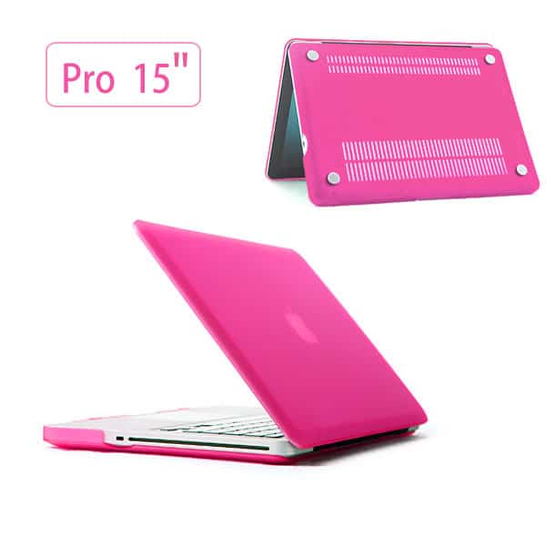 Macbook Pro 15" (2009-2012) - Mat Hard Etui - Magenta