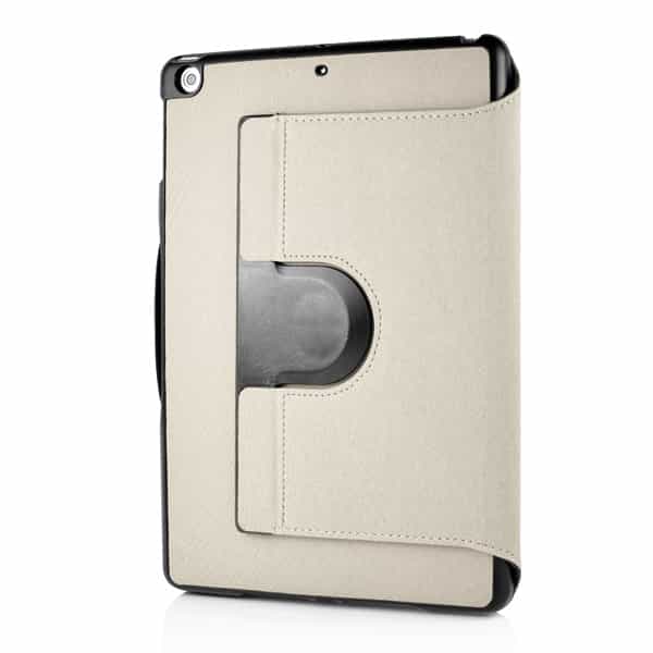 Ipad Air (ipad 5) (a1474, A1475, A1476) - Moderne Denim Design Roterbar Læder Etui - Hvid