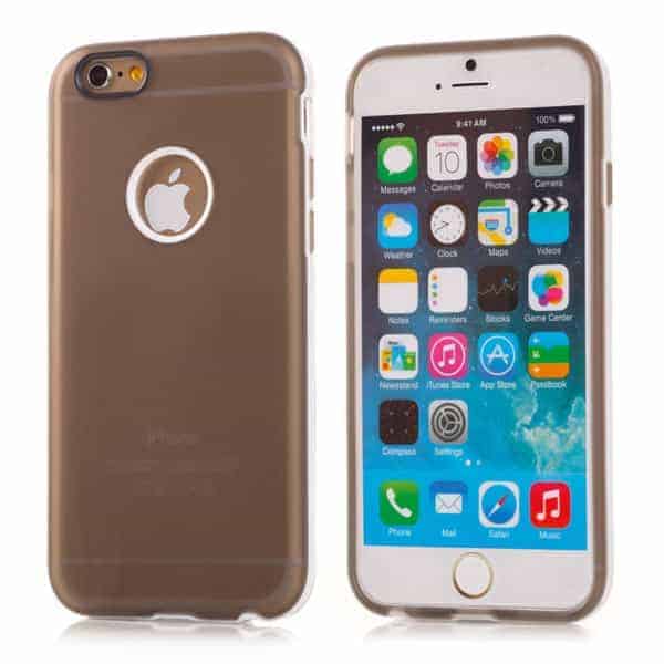 Iphone 6/6s - Transparent Tpu Back Cover - Grå/brun