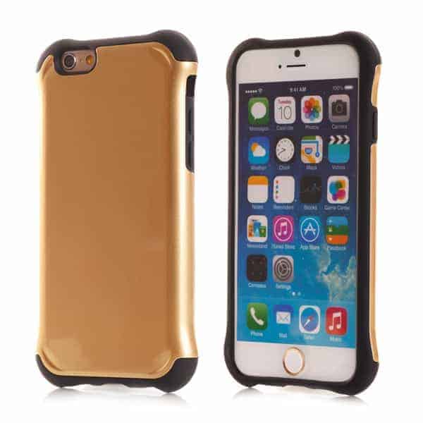 Iphone 6 - Spinkel Armor Defender Pc + Tpu Back Cover - Sort Og Guld