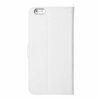 Iphone 6/6s  Plus - Litchi Flip Læder Cover Med Kort Slots - Hvid