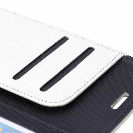 Iphone 6/6s  Plus - Litchi Flip Læder Cover Med Kort Slots - Hvid