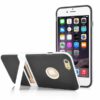 Iphone 6/6s Plus - Rundt Hul Tpu Cover Med Stativ - Sort