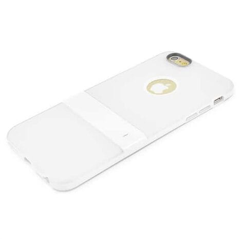 Iphone 6/6s Plus - Rundt Hul Tpu Cover Med Stativ - Hvid