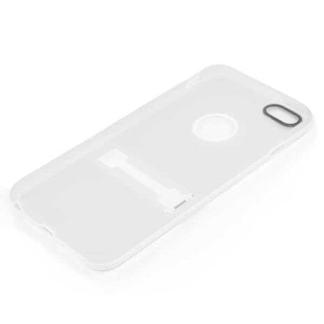 Iphone 6/6s Plus - Rundt Hul Tpu Cover Med Stativ - Hvid