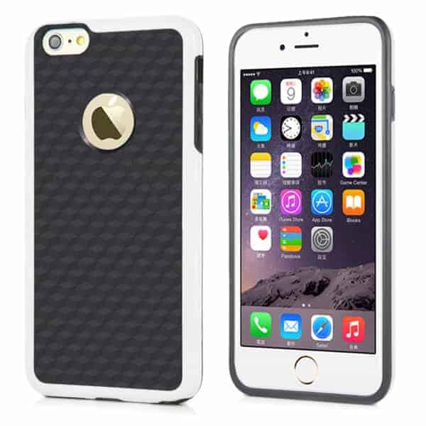 Iphone 6/6s  Plus - Blød Tpu Beskyttende Back Cover - Sort/hvid