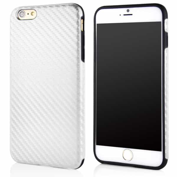 Iphone 6/6s  Plus - Retro Tpu Back Etui I Petate Mønster - Hvid