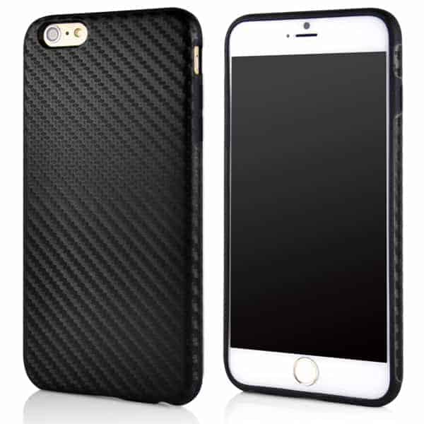 Iphone 6/6s  Plus - Retro Tpu Back Etui I Petate Mønster - Sort