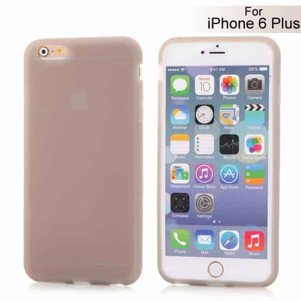 Iphone 6/6s  Plus - Blød Silikone Cover - Transparent Sort