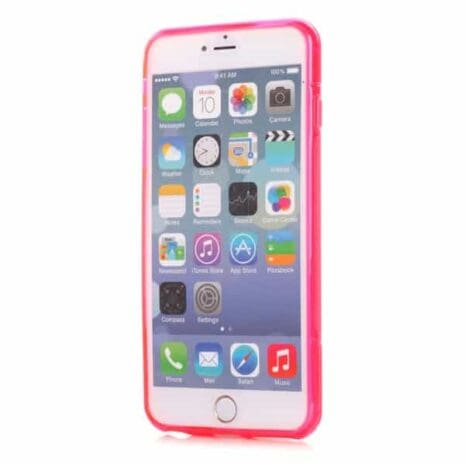 Iphone 6/6s  Plus - S-line Tpu Gummi Cover - Transparent Magenta