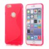 Iphone 6/6s  Plus - S-line Tpu Gummi Cover - Transparent Magenta