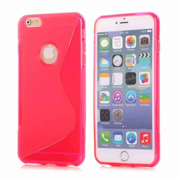 Iphone 6/6s  Plus - S-line Tpu Gummi Cover - Transparent Magenta