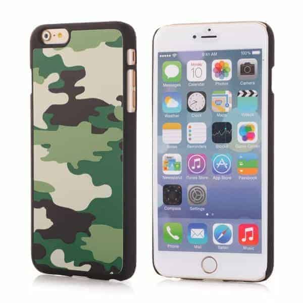 Iphone 6 Plus - Beskyttende Hard Cover Med Camouflage Design - Grøn