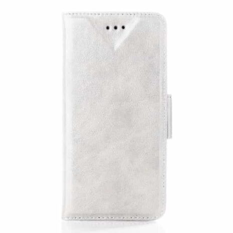 Iphone 6/6s  Plus - Elegant Pu Læder Etui Med Kort Slots Og Med Skind Mønster - Hvid