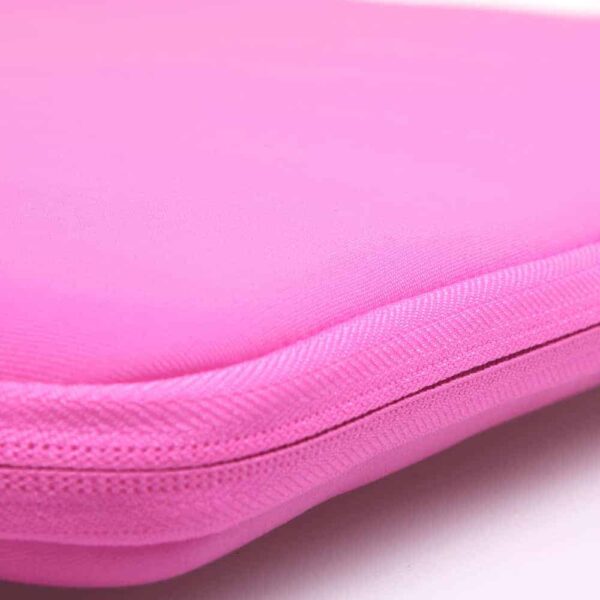 a close up of a pink case