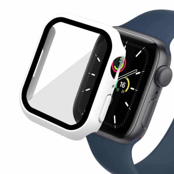 Apple Watch Series 7 Skærmbeskyttelse Full Protection Hvid 45mm