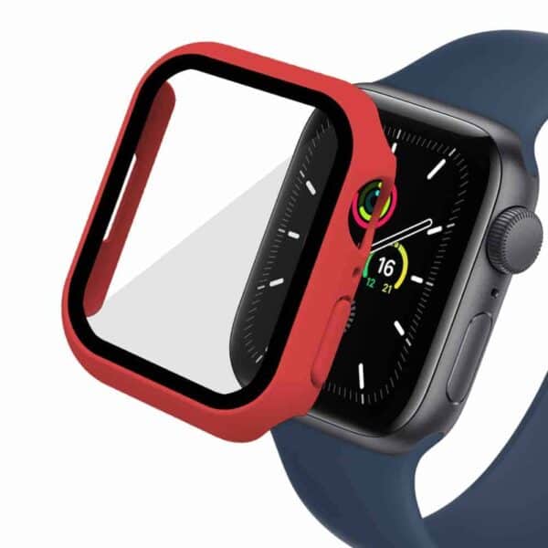 Apple Watch Series 7 Skærmbeskyttelse Full Protection Rød 45mm