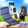 Foldbart Solpanel 20w - Sort