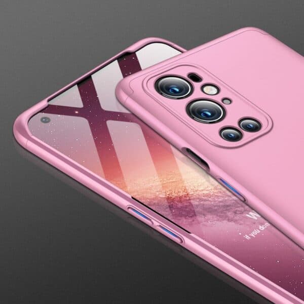 Oneplus 9 Pro 360 Beskyttelsescover Rosa