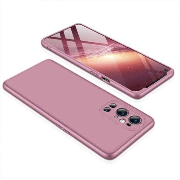 Oneplus 9 Pro 360 Beskyttelsescover Rosa