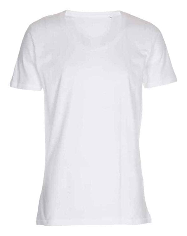 Basic T-shirt Deep Cut Lysegrå