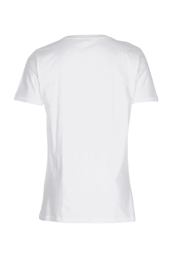 Basic T-shirt Deep Cut Hvid