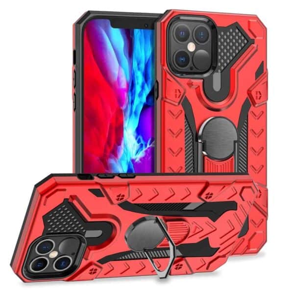 Iphone 12 Pro Max Armored Cover - Rød