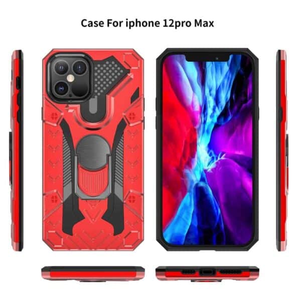 Iphone 12 Pro Max Armored Cover - Rød