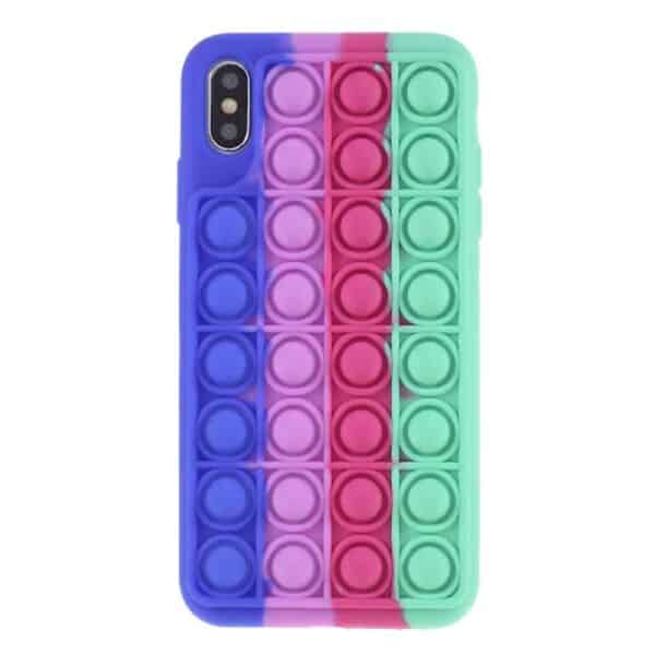 Iphone X Popit Cover Regnbue