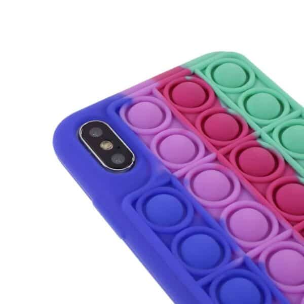 Iphone X Popit Cover Regnbue