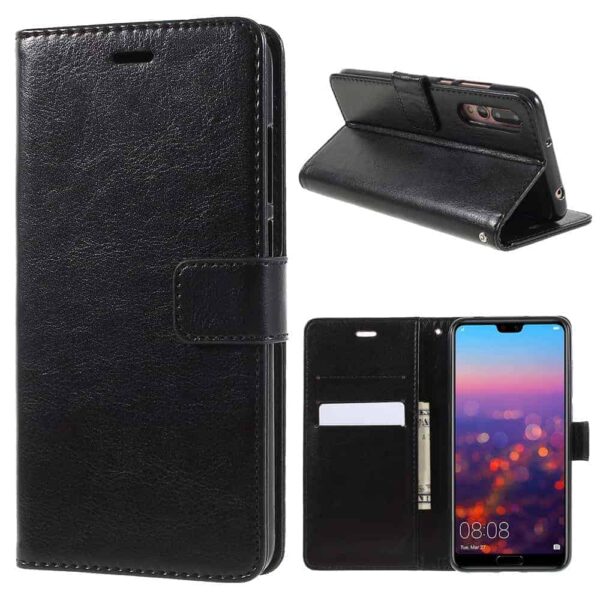 Huawei P20 Pro Litchie Læder Flip Cover