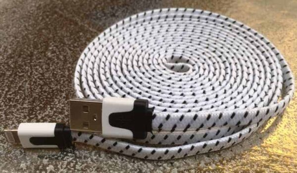 3 Meter Holdbar Nylon Usb-kabel Til Micro Usb Til Opladning Og Datasync - Hvid/sort