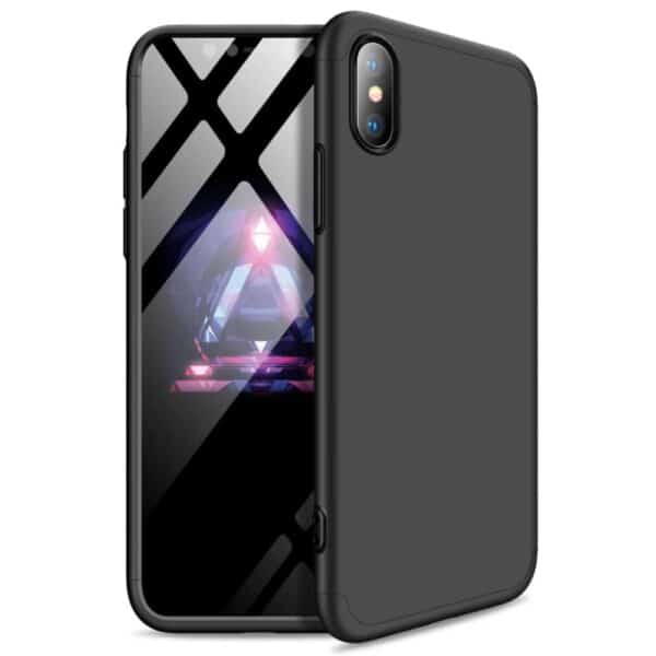 Iphone Xs 360 Beskyttelsescover Sort