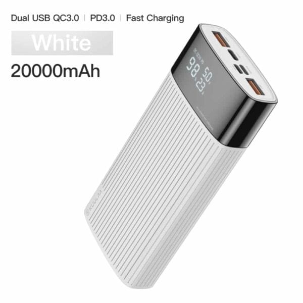 Kuulaa 20000mah Powerbank Hvid