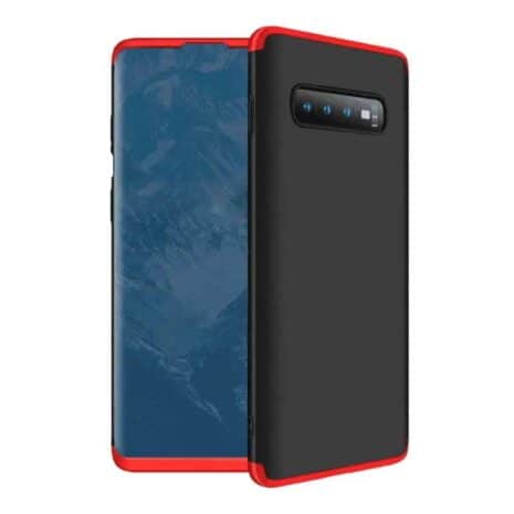 Samsung Galaxy S10 Plus 360 Beskyttelsescover Sort/rød