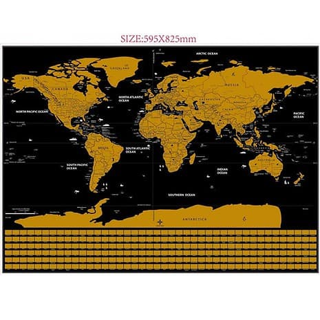 Scratch Map Skrabe Verdenskort