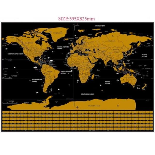 Scratch Map Skrabe Verdenskort