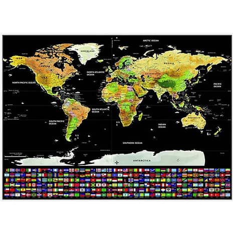 Scratch Map Skrabe Verdenskort