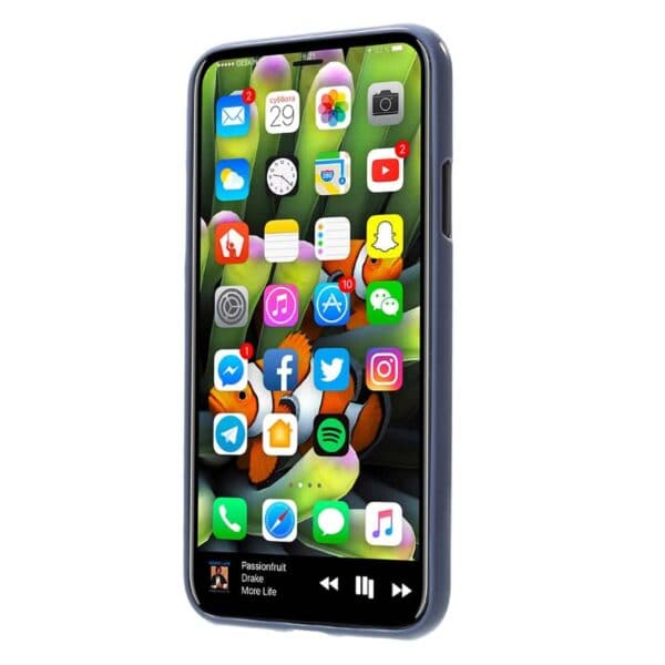 Iphone X - Blødt Gummi Cover Beskyttende Bagside - Grå