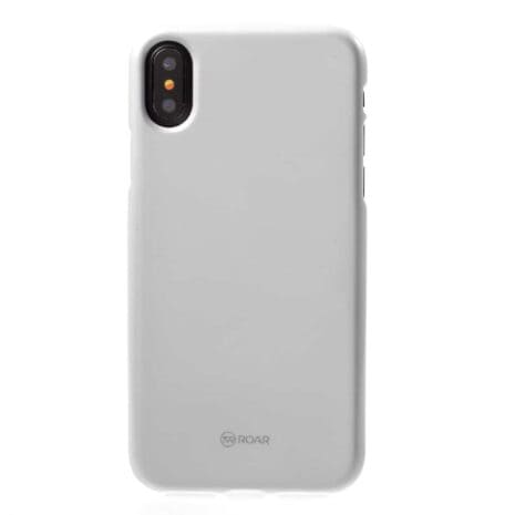 Iphone X - Blødt Gummi Cover Beskyttende Bagside - Hvid