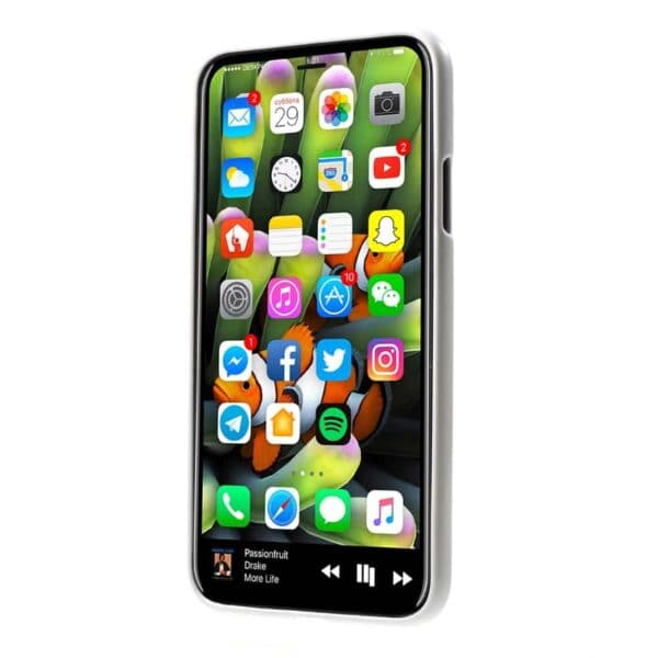 Iphone X - Blødt Gummi Cover Beskyttende Bagside - Hvid