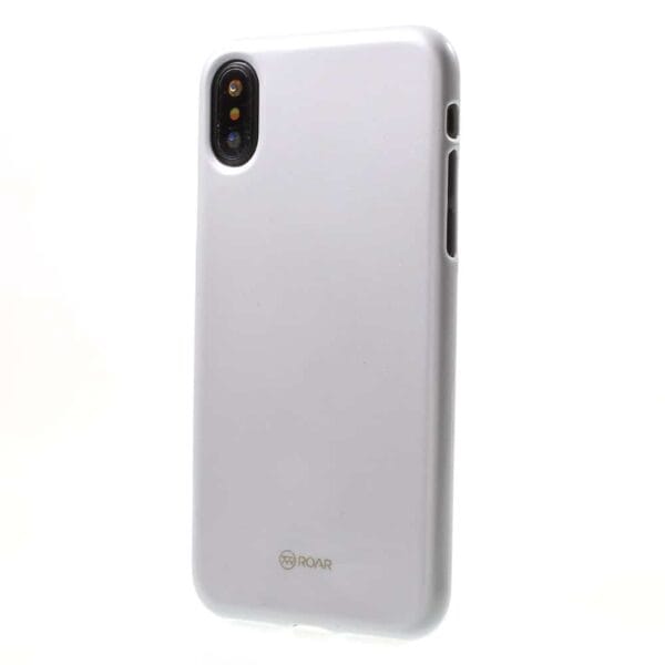 Iphone X - Blødt Gummi Cover Beskyttende Bagside - Hvid