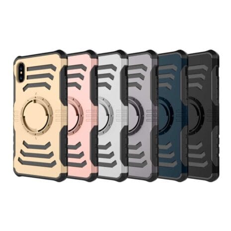 Iphone X - Plastik Og Gummi Cover Med Sportsarmbånd - Stødabsorberende Funktion - Rosaguld