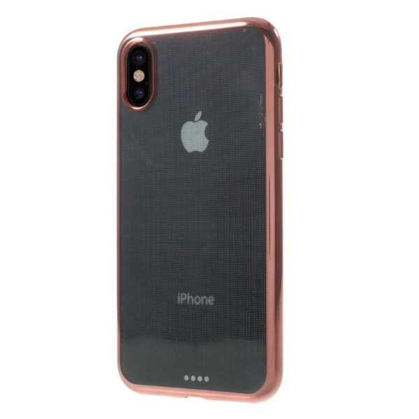 Iphone X - Blødt Gummi Cover - Rosaguld