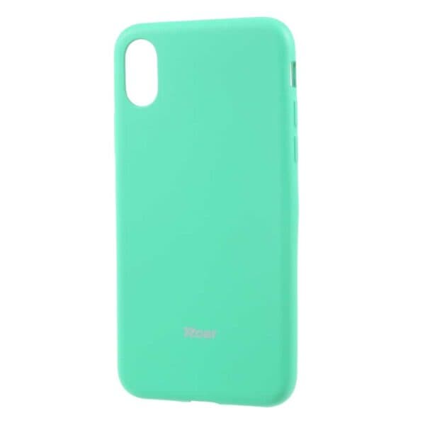 Iphone X - Blødt Gummi Cover Roar Korea - Cyan