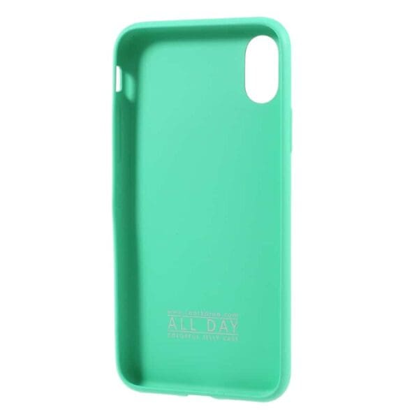 Iphone X - Blødt Gummi Cover Roar Korea - Cyan