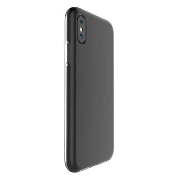 Iphone X - Plastik Og Gummi Hybrid Cover Med Beskyttende Gummibelagt Overflade - Sort