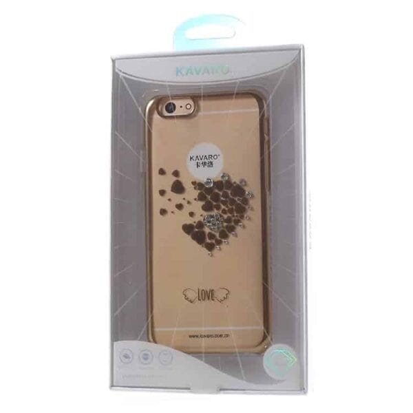 Iphone 6/6s Plus - Kavaro Swarovski Diamant Sommerfugl Hard Etui - Guldfarve